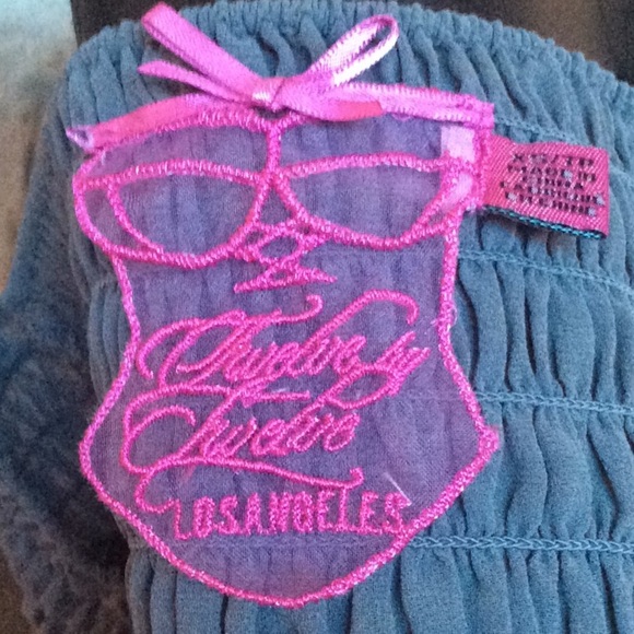 Twelve By Twelve Sheer Grey Floral Embroidered Sleeve Off Shoulder Boho Top XS - Picture 7 of 8